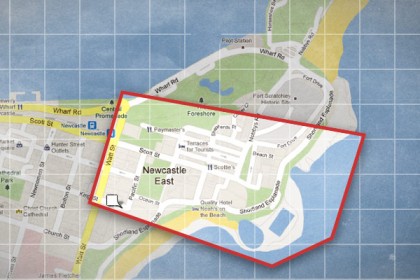 Map of Newcastle East